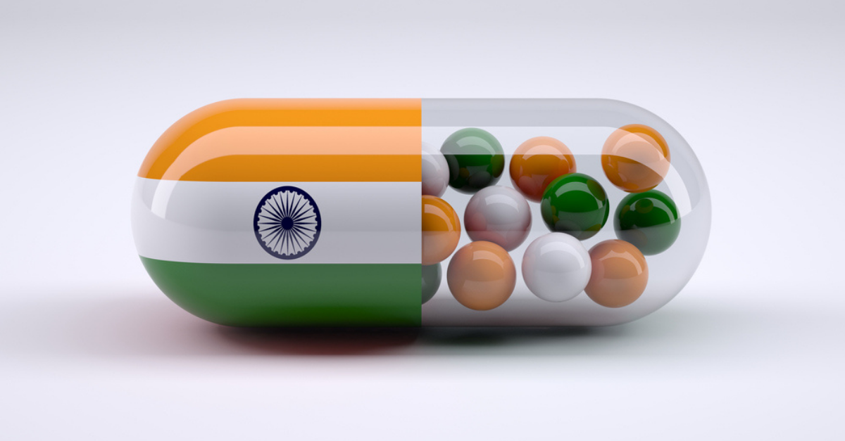 Capsule with Indian Flag