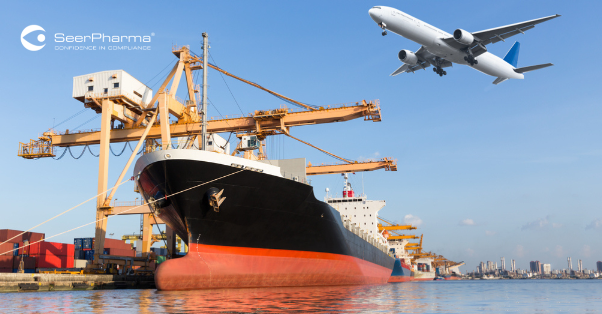 GDP Concept with Shipping and Air Travel