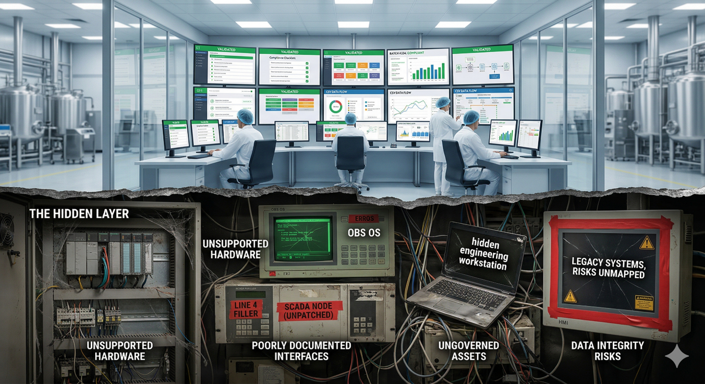 Hidden Operational Technology in GMP Environment Concept