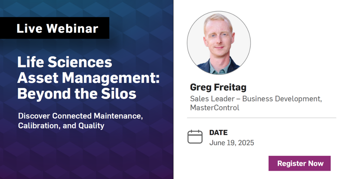 MasterControl Webinar Banner Life Sciences Asset Management Beyond the Silos