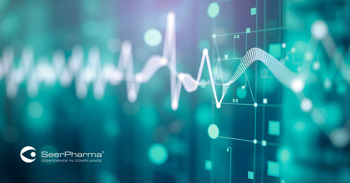 Medical Technology Concept as heart rate electrical activity made with data points