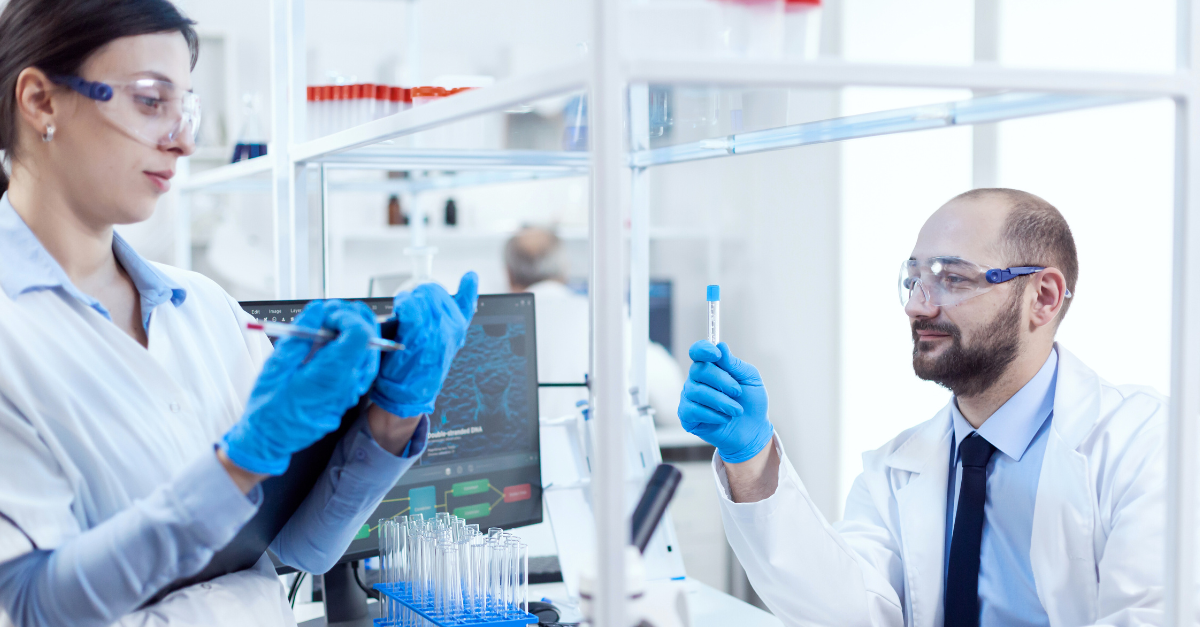 Pharmacology scientists engineering genetic material