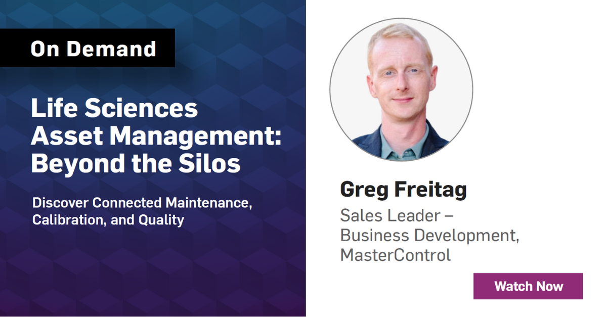MasterControl Webinar Promo Life Sciences Asset Management Beyond the Silos On Demand