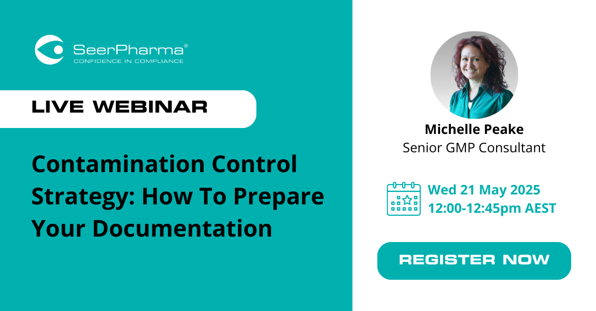 SeerPharma Contamination Control Strategy Webinar Marketing Banner 21 May 2025